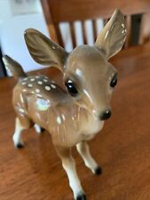 Spotted Baby Deer Doe Fawn  Souvenir Figurine, Bisque Porcelain Japan picture