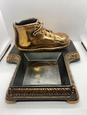 Bronze Baby Shoe Ashtray Art Deco 40s-50s Tobacco Collectable Smoker Nice picture