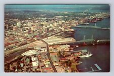 Jacksonville FL-Florida, Aerial View of Downtown, Antique Vintage Postcard picture