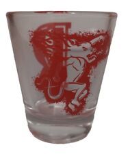 Fireball Cinnamon Whisky Shot Glass Red R/Fire Breathing Devil picture