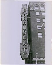 LG843 1981 Original Richard Heyza Photo PARAMOUNT THEATER Venue Marquee Sign picture