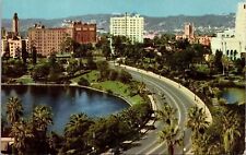 Wilshire Boulevard Heart Downtown Santa Monica Pacific Ocean Unposted Postcard picture