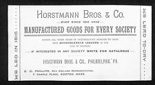 Boston c1891 Horstmann Bros. /  E.C. Phillips Regalias and Piano Flyer VGC picture