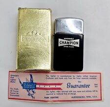 Vintage Park  Sherman Champion Spark Plug Lighter Made In USA Black - Rare picture