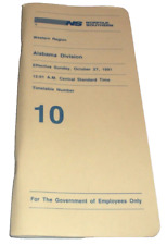OCTOBER 1991 NORFOLK SOUTHERN ALABAMA DIVISION EMPLOYEE TIMETABLE #10 picture