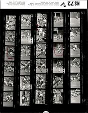 LD323 '72 Orig Contact Sheet Photo MIKE BASS CHARLEY TAYLOR REDSKINS - CARDINALS picture