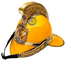 Firefighter British Yellow Firefighter Helmet Fire Officer Chief Helmet picture