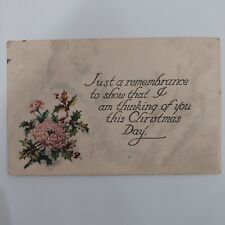 Vintage postcard 1916 divided back floral Christmas picture
