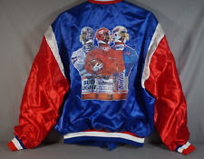 Vtg Budweiser Bud Light Bud Dry Satin Jacket Pro Football NFL Rare - Size Large picture