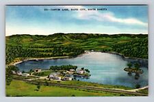 Rapid City SD- South Dakota, Aerial Canyon Lake, Antique, Vintage Postcard picture