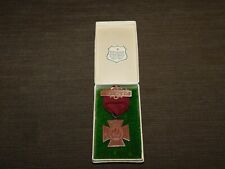 ANTIQUE VINTAGE 1883 SPECIAL AID WOMAN'S RELIEF CORPS MEDAL & RIBBON in BOX picture