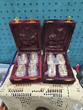 2 Sets Of 4 Vtg Audrey Silver Plated Napkin Rings W/ Gold Tone Bows 2