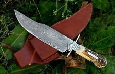 15 INCH STAGE CUSTOM HANDMADE DAMASCUS STEEL HUNTING  KNIFE picture