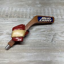 Bud Light Ceramic Red White And Blue Hockey Glove Wood Stick Beer Tap Handle  picture