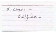 Bob Jackson Signed 3x5 Index Card JFK Lee Harvey Oswald Jack Ruby Photo Pulitzer picture