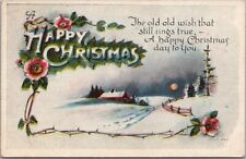 Vintage 1926 HAPPY CHRISTMAS Postcard 