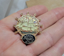 VTG H.M.S. BOUNTY  Ship 50 YEAR ANNIV Enameled LAPEL PIN Legends of Sea & Screen picture