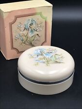 Vintage AVON Candid Beauty Dust with Puff, Blue Orchid, Vanity Collection, 6 oz picture