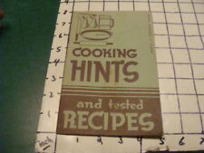 Orig booklet -- 1937 THE NEW CRISCO-- winifred s carter -- Cooking Hints -- 32pg picture