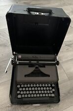 Vintage Royal Quiet Deluxe Portable Typewriter Black with Case Tortured Poets picture