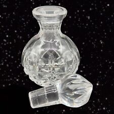 Galway Irish Crystal Clear Round Empty Perfume Bottle With Stopper Marked 4.5”T picture