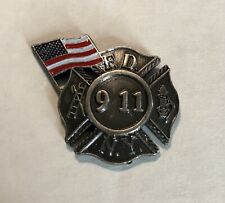 Vintage - New York Fire Department 9 11 memorial pin W/flag picture