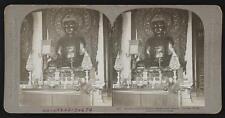 Colossal statue of Buddha Kwang Hau Temple Canton China Old Photo picture