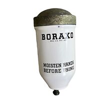 Vintage Boraxo Gas Station Porcelain Enamel Wall Powdered Soap Dispenser W/ Lid picture