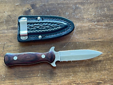 Vintage Western Cutlery W75 Fixed Blade Boot Knife Dagger w/orig sheath--1026.24 picture