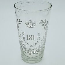 WW1 German beer mug Stein glass  15th Royal Saxon Infantry Regiment No 181 old picture