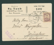 Envelope From Hasidic Rabbi & Legendary composer Shaul Yedidya Taub Modzitz 1926 picture