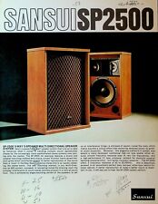 Sansui SP2500 Multi Direction Speaker System Ad Sheet 1970s picture