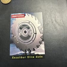 Jb98a Craftsman Card Sears Roebuck 1997/98 #23 Excalibur Elite Dado 3 Blade picture