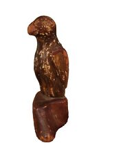 VTG. HAND CARVED  Hawk Or Eagle Bird Of Prey Light Wood 1922 Houston Fair Expo picture