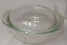 Vintage 1960's PYREX 1 QT Clear Glass Casserole Dish #022 w/Trivet Lid  #682-C40 picture