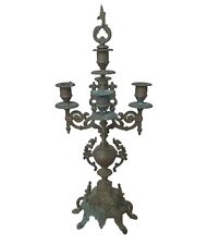 Antique Rococo Style Brass Five Light Candelabra Victorian Vintage 20
