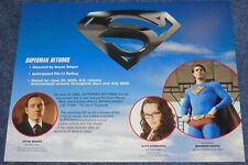 SUPERMAN RETURNS~PROMOTIONAL SHEET~WARNER BROS~BRANDON ROUTH~2006~EXCLUSIVE picture
