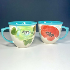 The Pioneer Woman Vintage Bloom Turquoise 16 oz. Coffee Mug Set of 2 picture