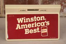 Vintage 1985 Winston Cigarette Checkwriter LCD Clock Calendar Unit NOS picture