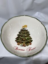 Vintage Italian Christmas Bowl made for M&T  Dist. 13” “Buone Feste” picture