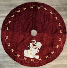 Walt Disney World Mickey & Minnie Mouse Victorian Christmas Tree Skirt  picture