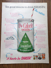 1964 SHASTA Soda Pop Ad  Sugarless Low Calorie picture