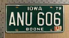 1981 Iowa license plate ANU 606 Boone Ford Chevy Dodge 12020 picture