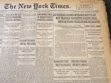 1927 JUNE 23 NEW YORK TIMES - JAPAN NEAR ACCORD WITH OUR NAVY PLAN - NT 6385 picture