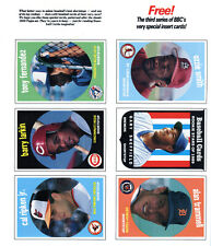 1989 Baseball Cards Magazine 6 card uncut Sheet -- 1959 Topps format  picture