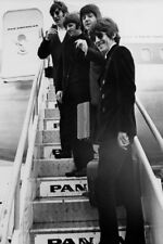 THE BEATLES JOHN PAUL RINGO GEORGE BOARDING PAN AM FLIGHT 1966 24x36 Poster picture