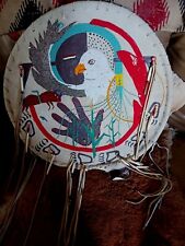 **AWESOME  VINTAGE  NATIVE AMERICAN  LARGE BEADED SHIELD ART VERY NICE UNIQUE  * picture