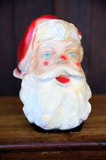 Vintage Chalkware Santa Christmas Face head Chimney house bank toy collectible picture