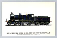 Somerset & Dorset Joint RW, 4-4-0 Locomotive, Transportation, Vintage Postcard picture
