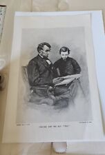 PHOTO: PRESIDENT LINCOLN AND SON TAD: 1864: APPEARED CENTURY MAGAZINE: G- picture